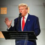 Donald Trump speaks at the Economic Club of New York